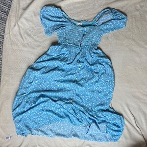 Chic Blue Floral Maxi Dress